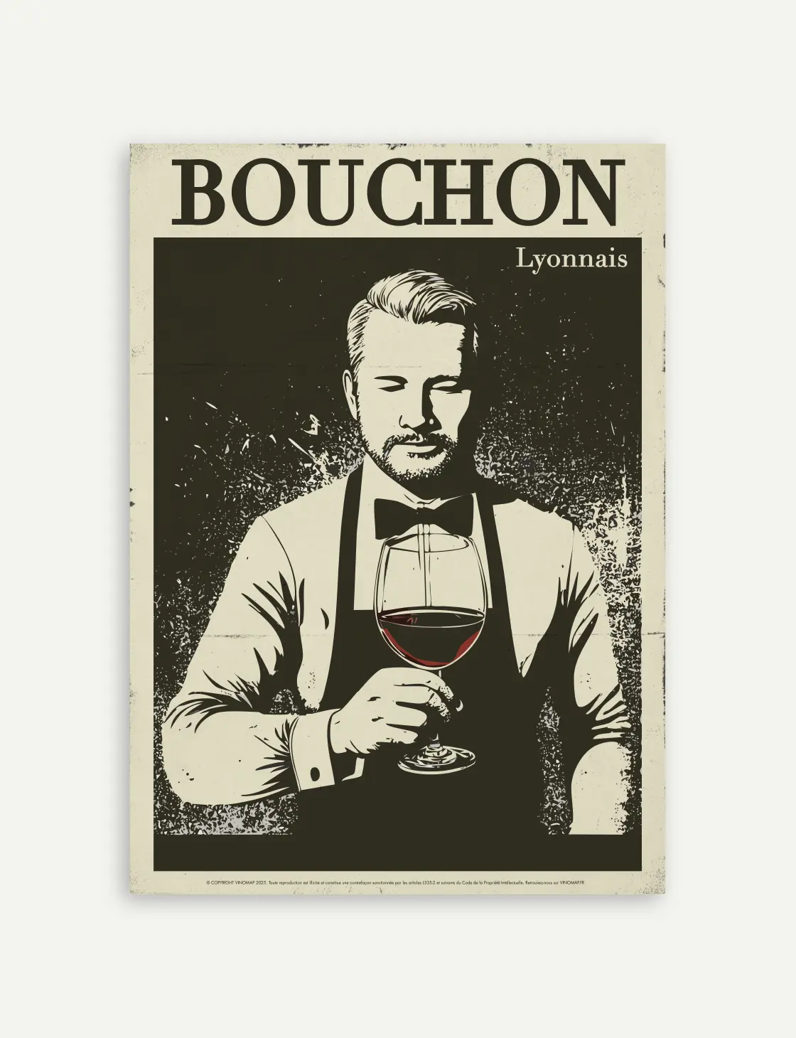 affiche restaurant bouchon lyonnais