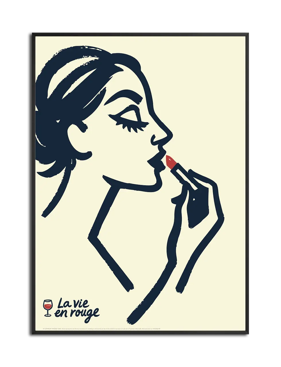 Affiche vin rouge vintage décoration murale chic pour cuisine et salon