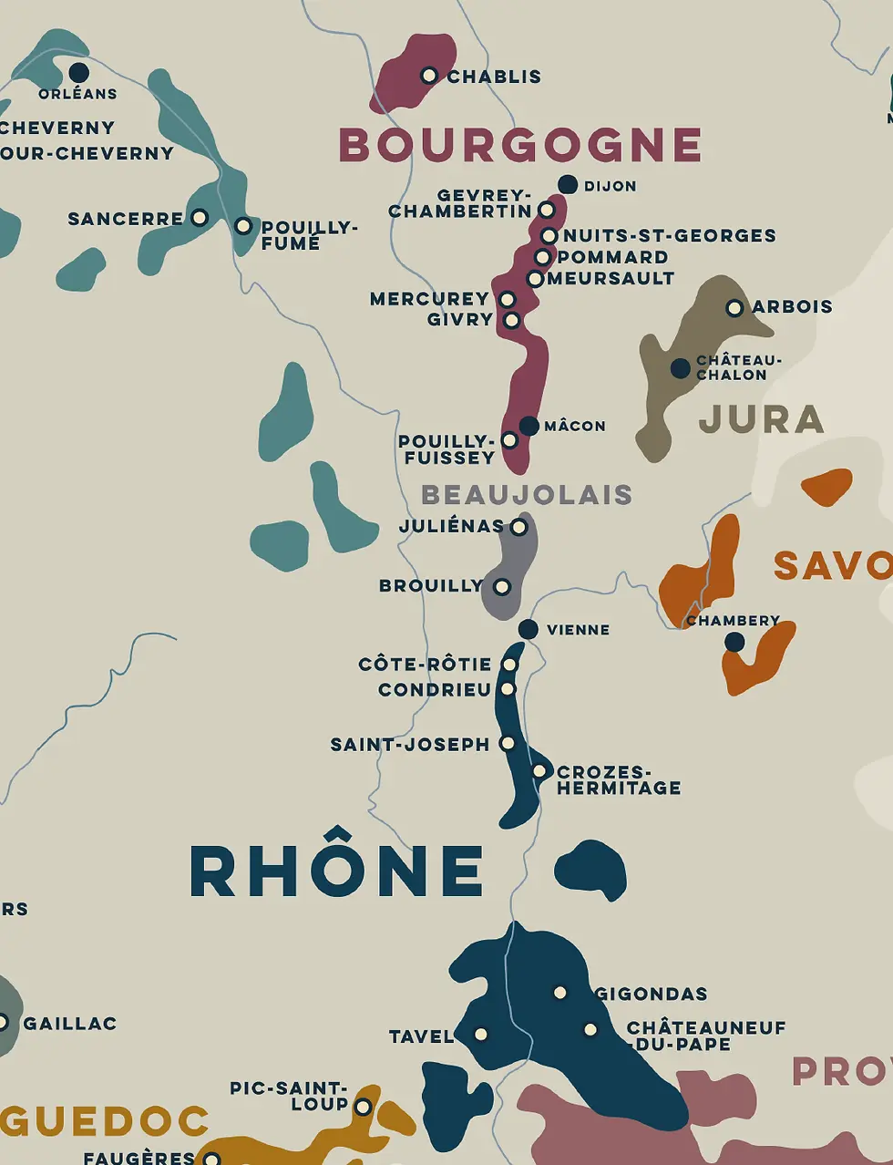 zoom Carte des vins de France