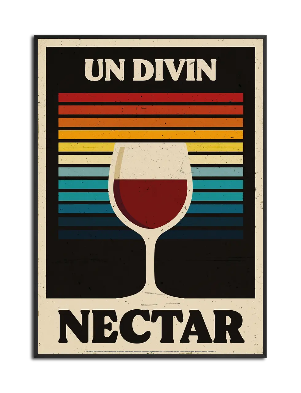 affiche décoration vintage pour bar à vin