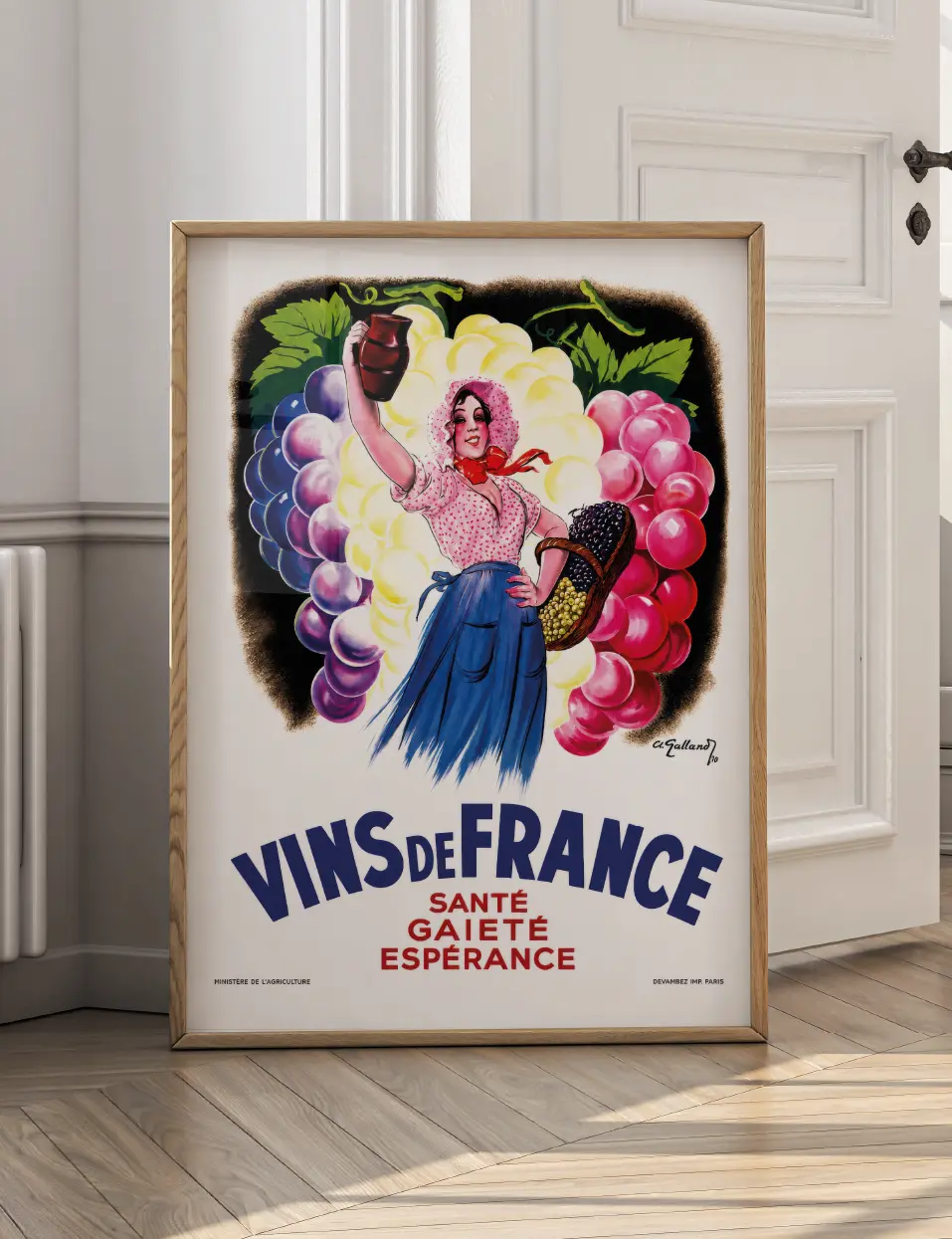 Miniature : Affiche Vins de France sante gaiete esperance