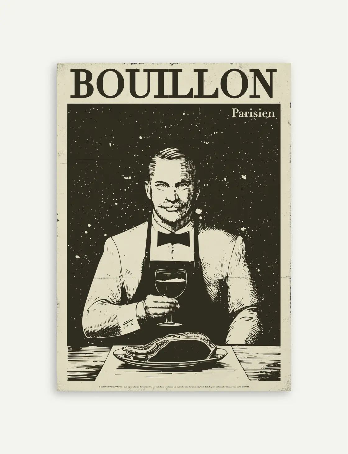 affiche restaurant bouillon parisien
