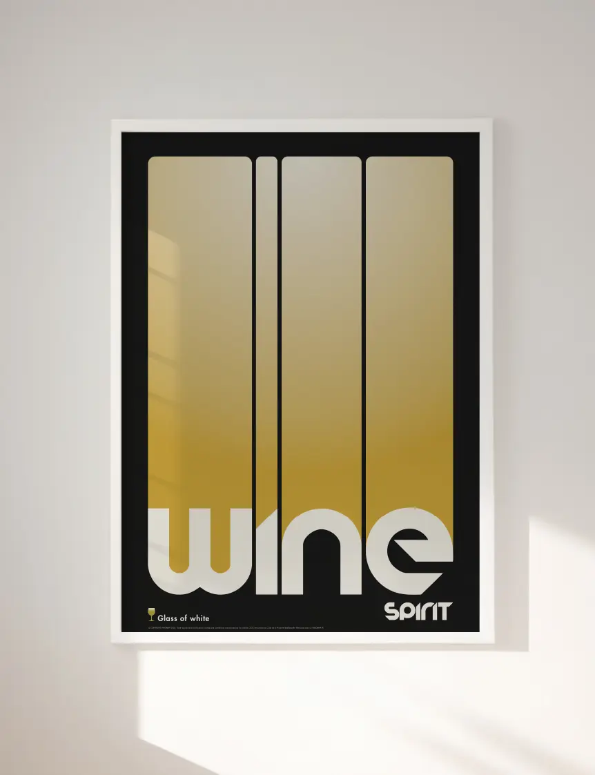 Poster vin blanc design minimaliste