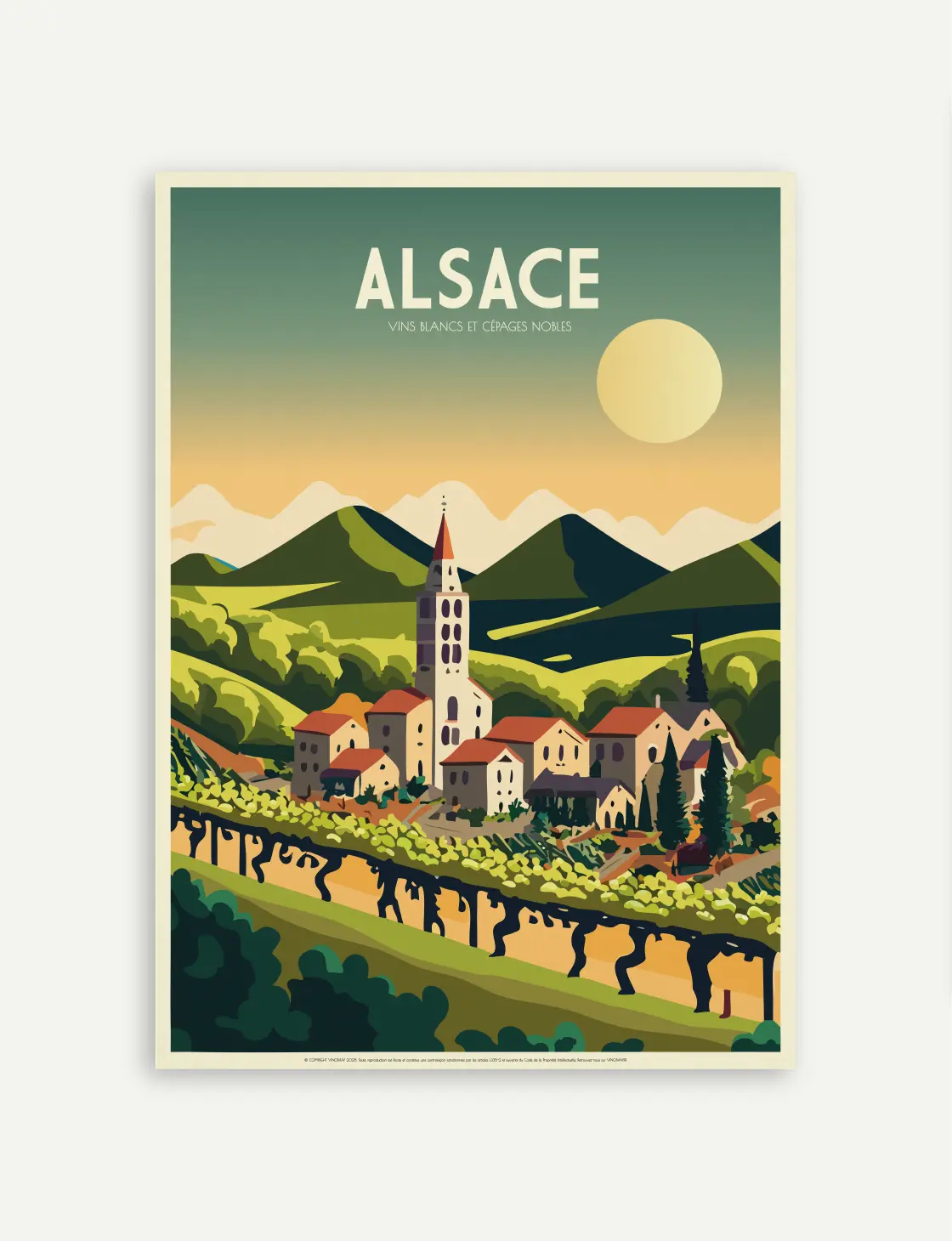 affiche vin alsace