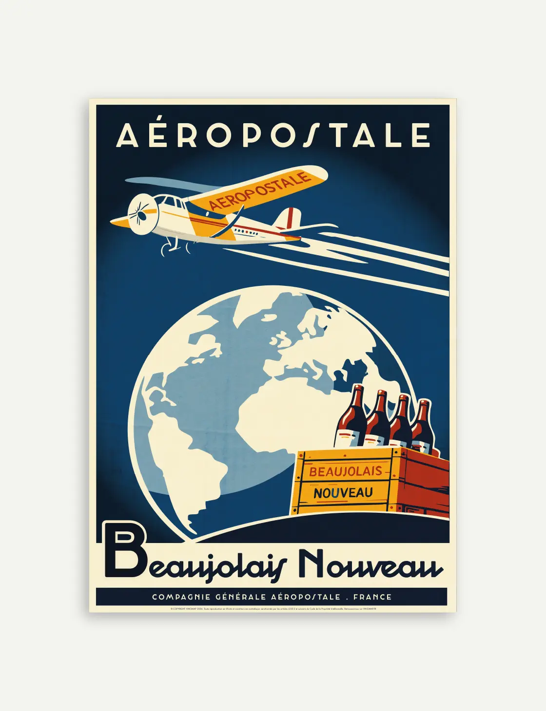 Affiche vintage Beaujolais Nouveau