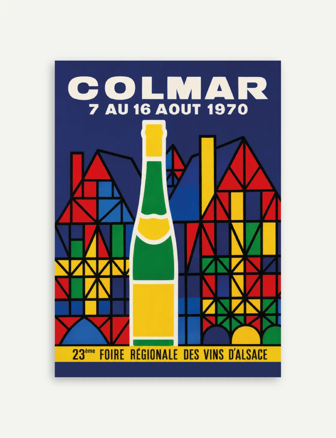 Affiche Colmar 1970 pour la Foire régionale des vins d’Alsace