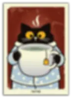 Affiche chat tisane humour "I'm Fine" personnalisable Misterfine – déco fun tisane