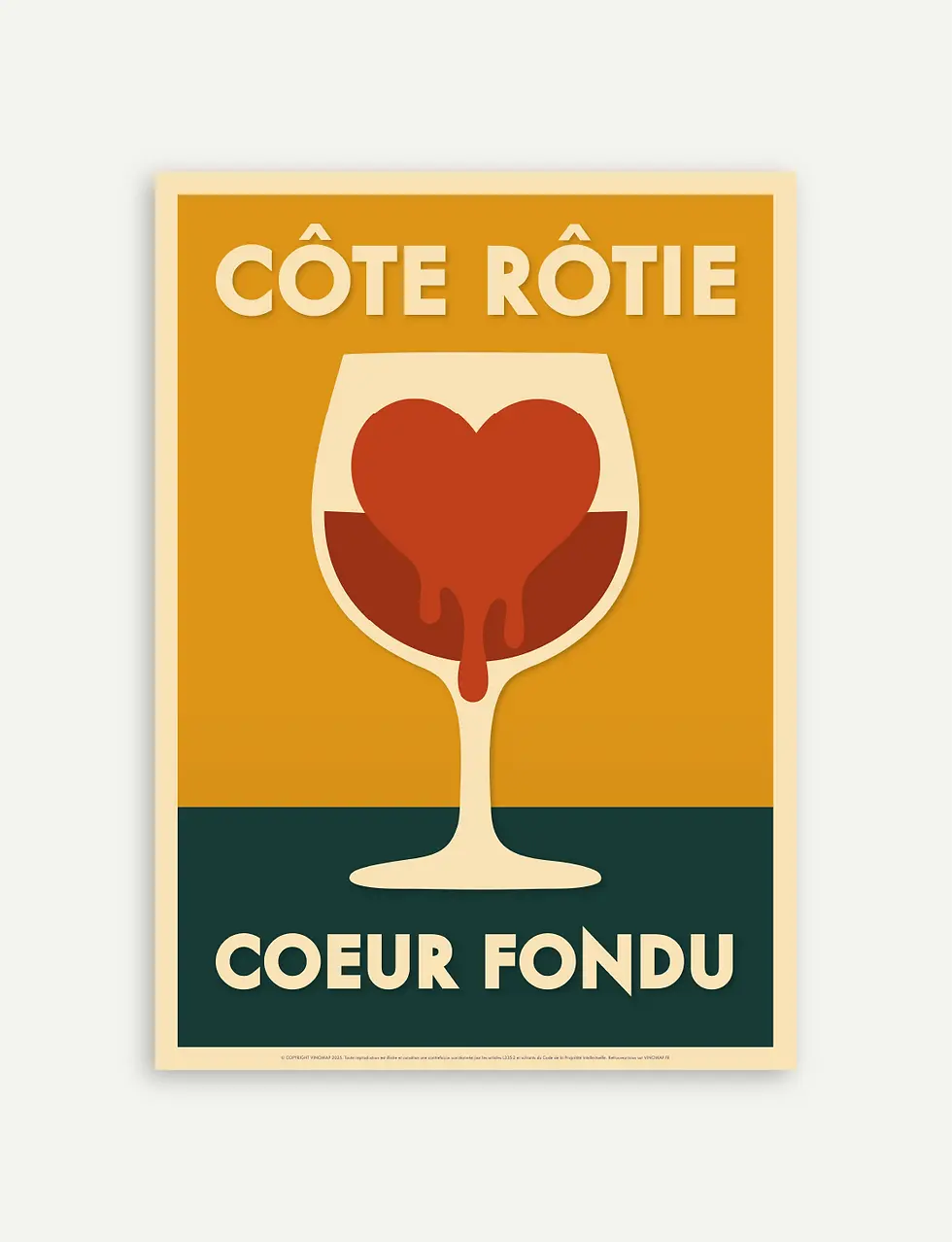 affiche cote rotie vallée du rhone