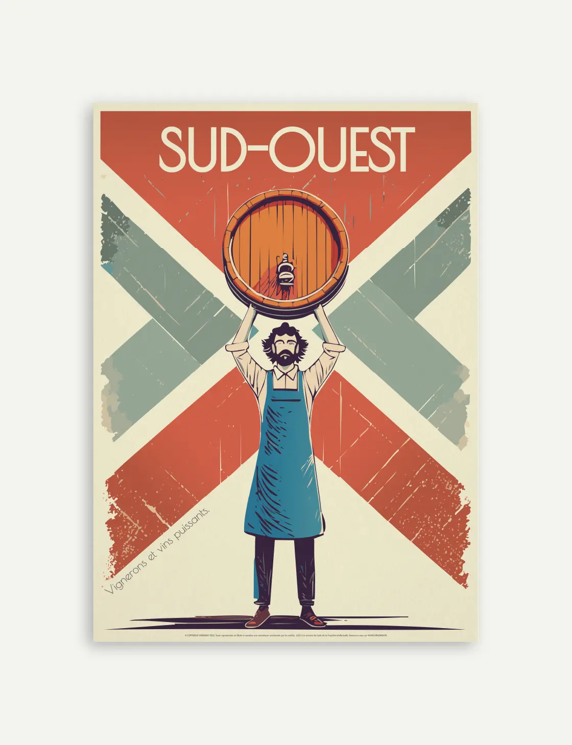 affiche vin sud-ouest, poster mural