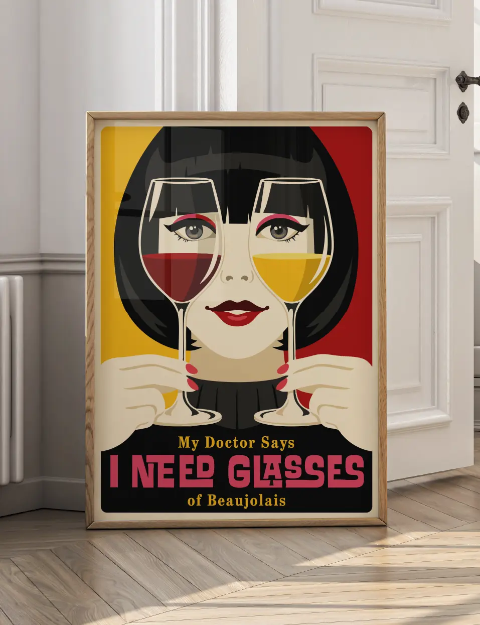 Décoration murale du Beaujolais et affiche vintage humoristique
