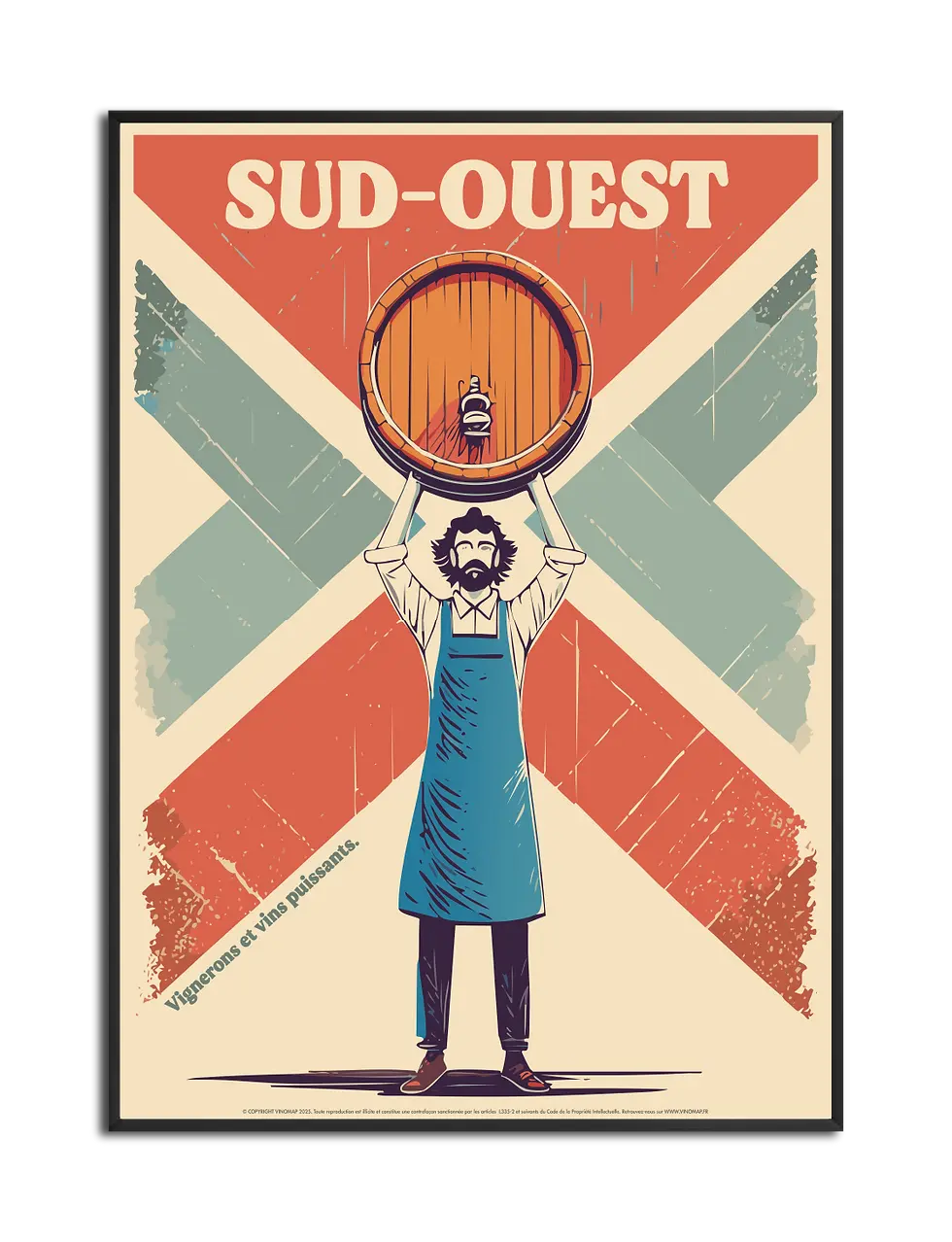 affiche vins du sud ouest