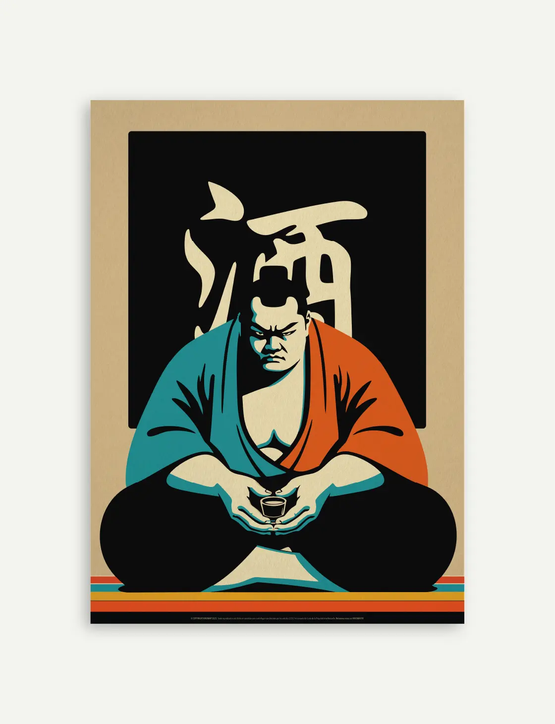affiche sumo japonais
