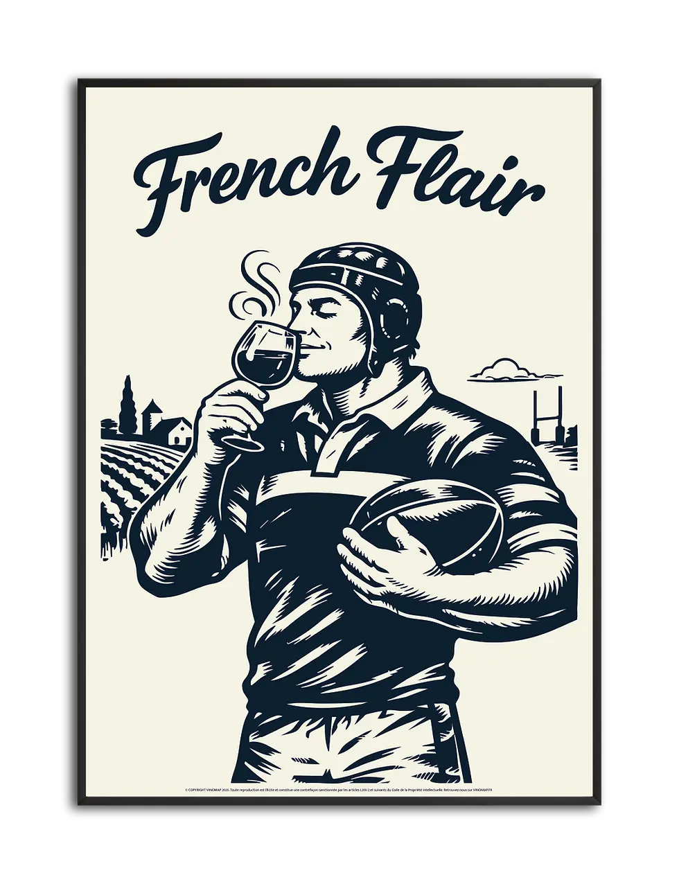 Affiche vintage rugby