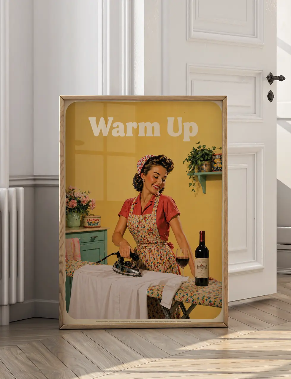 poster annee 50 humour vin deco murale vintage