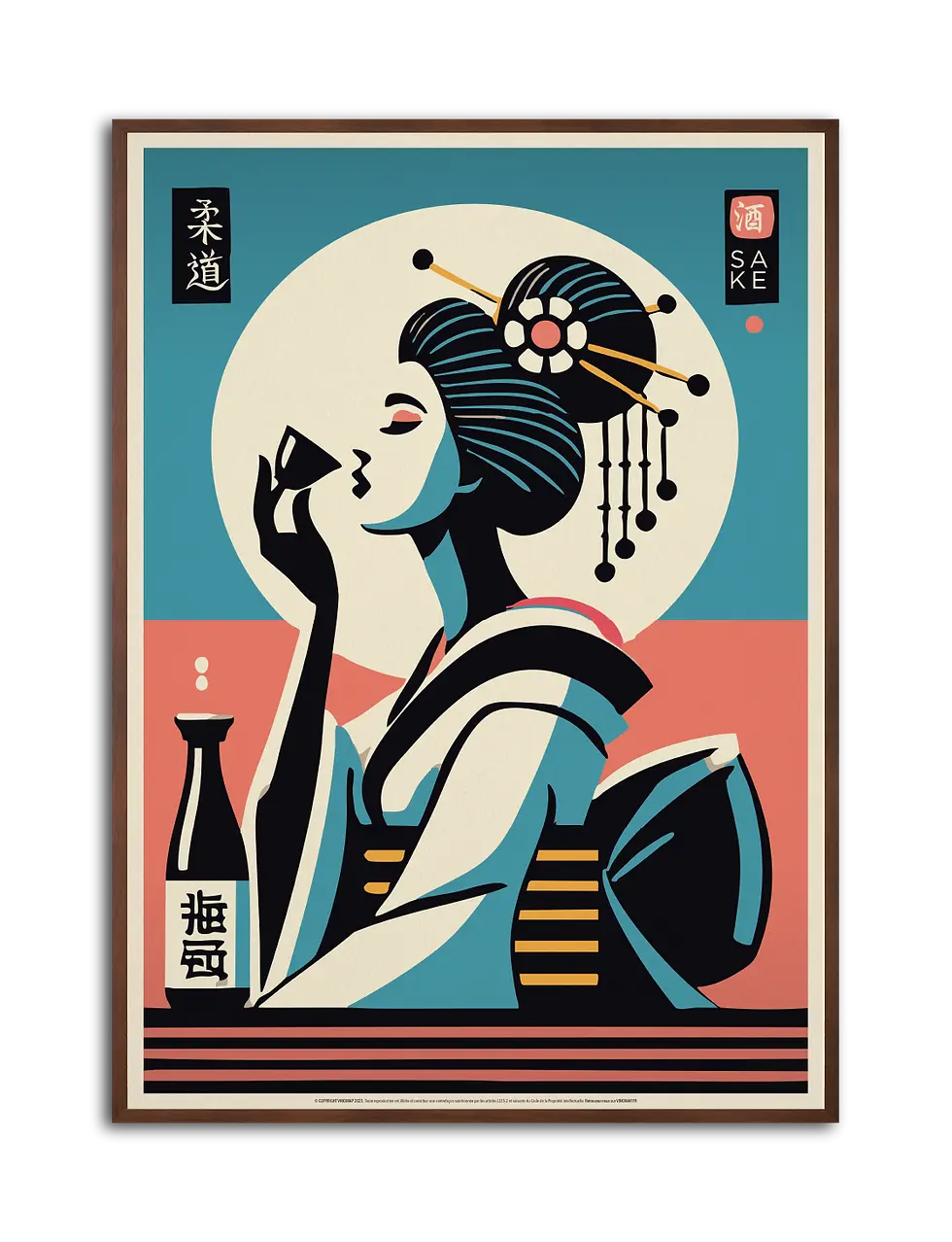 affiche geisha japon