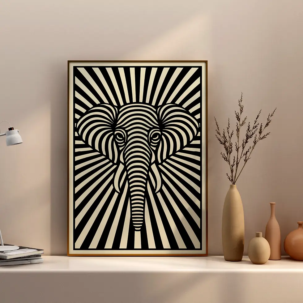 affiche murale éléphant