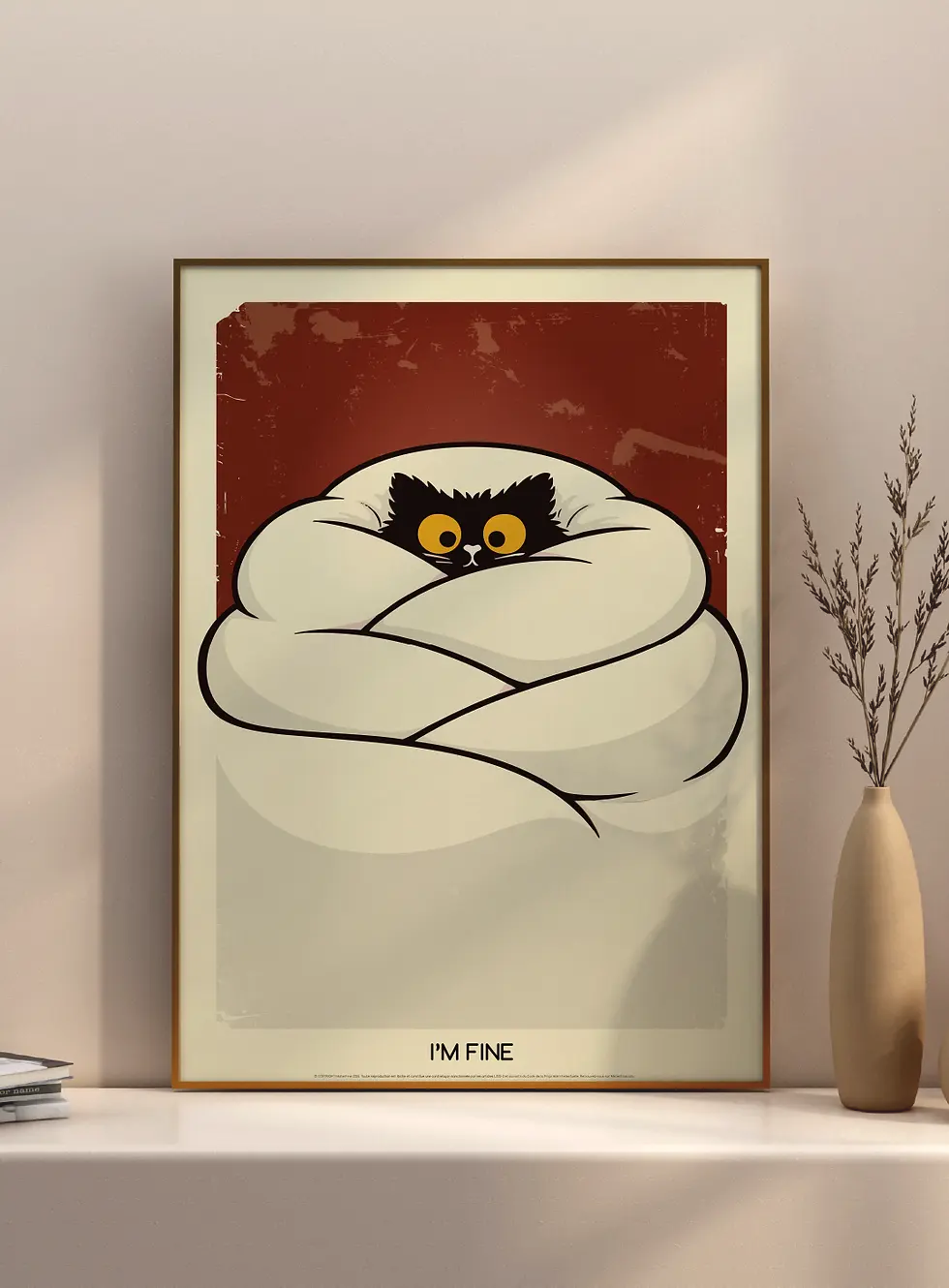 Miniature : affiche chat chill humour personnalisable – cadeau déco Misterfine