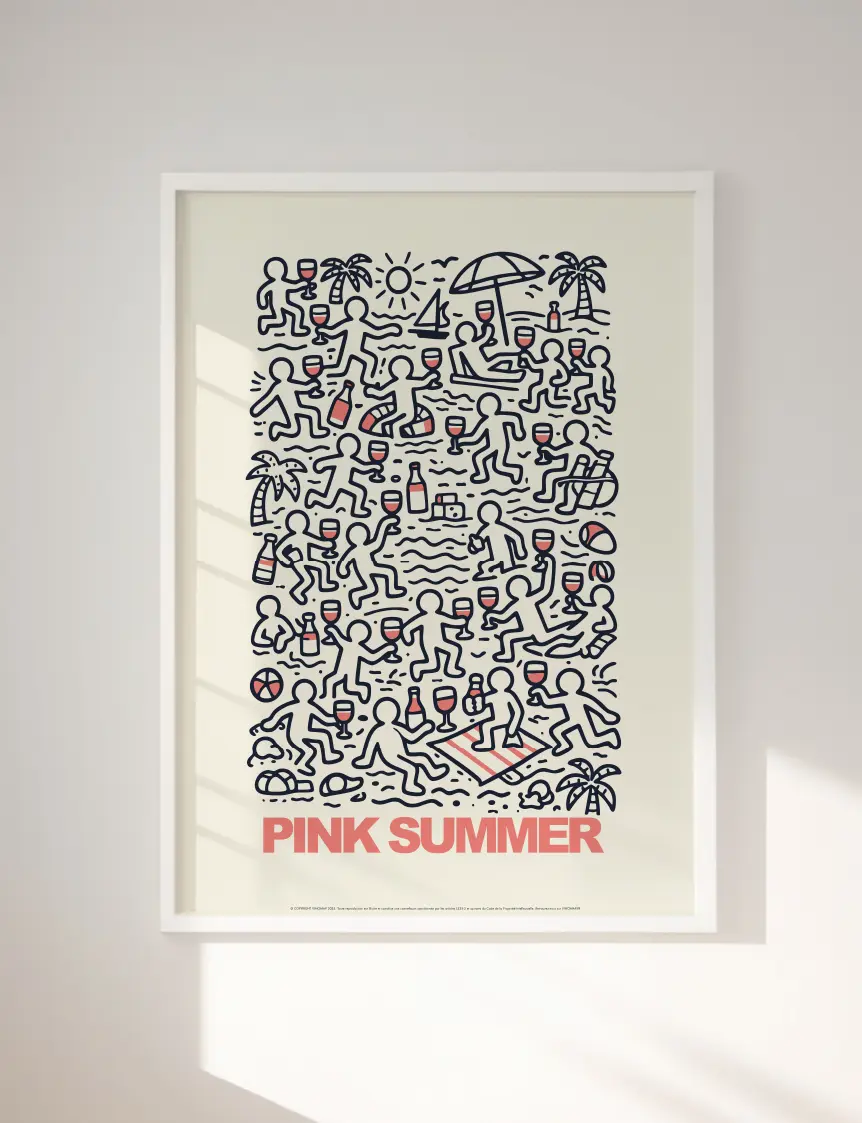 poster art déco haring plage