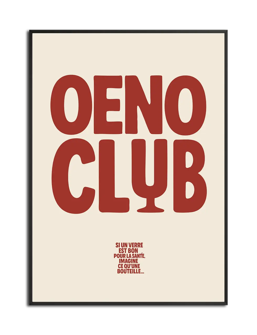 affiche déco oeno club vin poster décoration