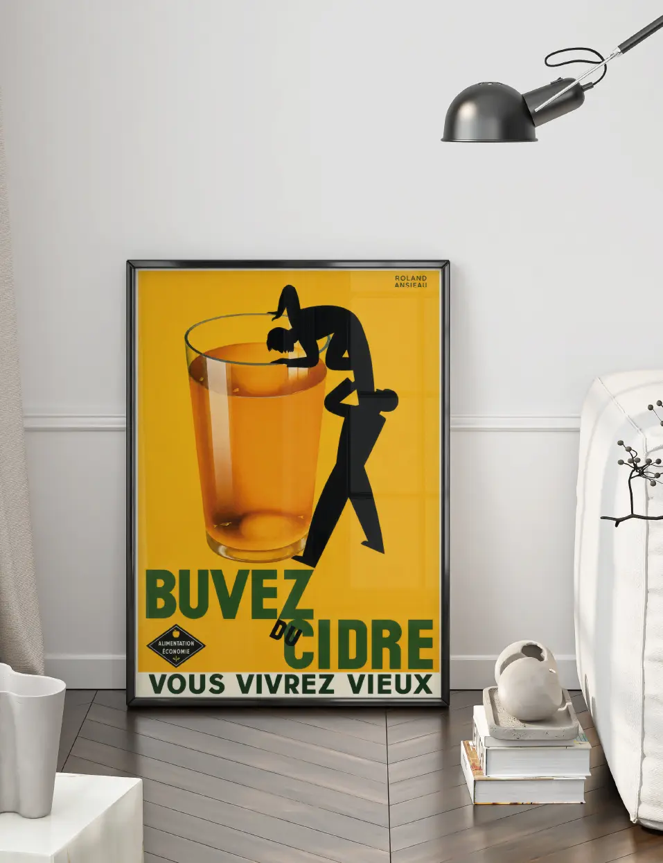 Affiche cidre vintage pour creperie