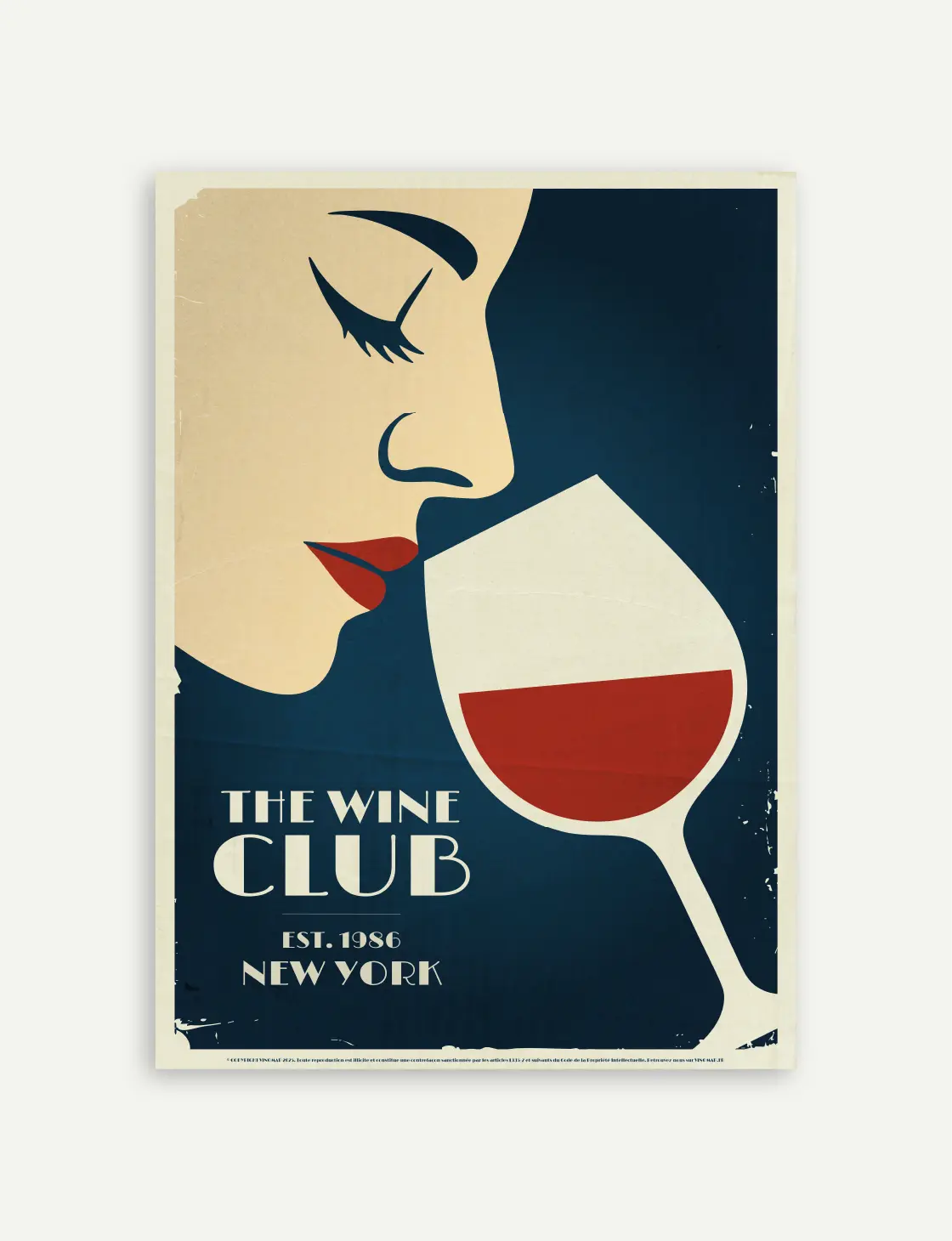 affiche bar à vin wine club