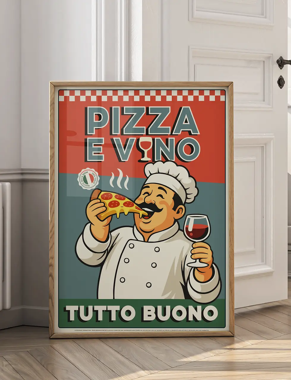 poster pizza decoration cuisine