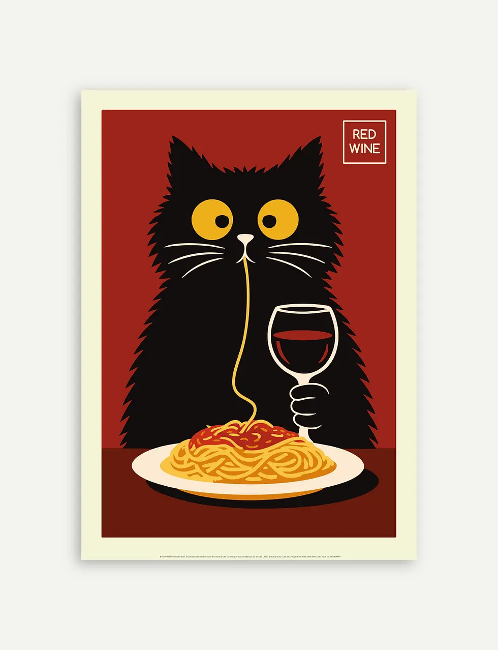 affiche chat pates poster mural