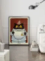 affiche chat tisane cuisine humour – idée cadeau original Misterfine bonne humeur