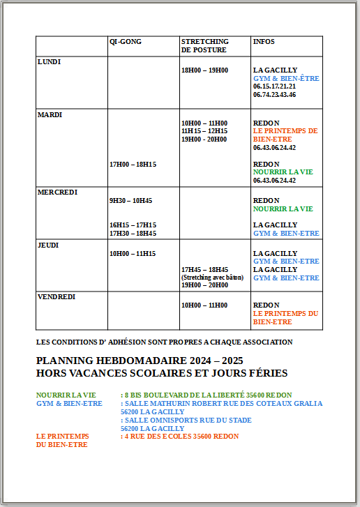 PLANNING 2024-2025. ANGELIQUE.B