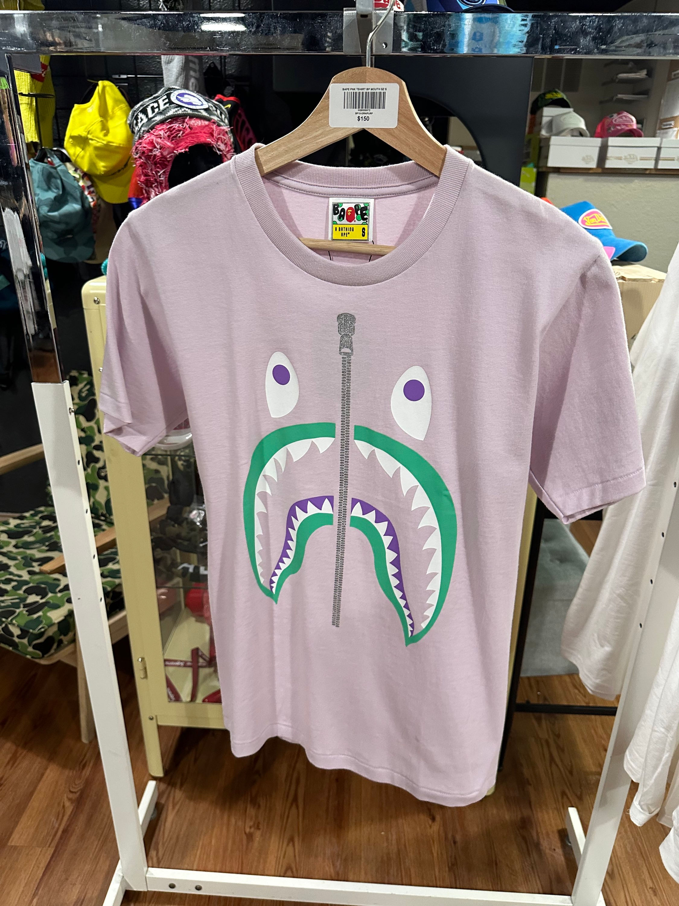Bape Shark T Shirt Pink Sz S