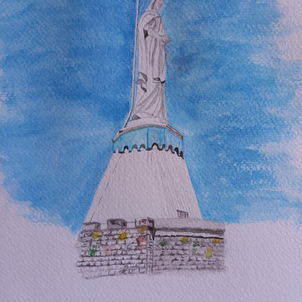 Aquarelle, Notre Dame, Alès