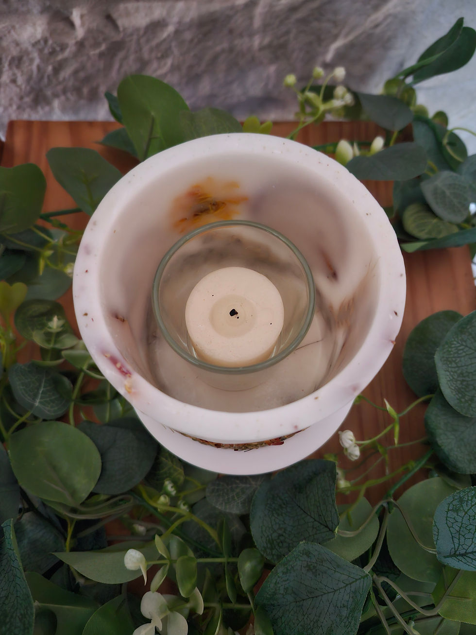 Thumbnail: Everlasting Lighted Wax Decorative Candle Lantern Holder 'Apples'