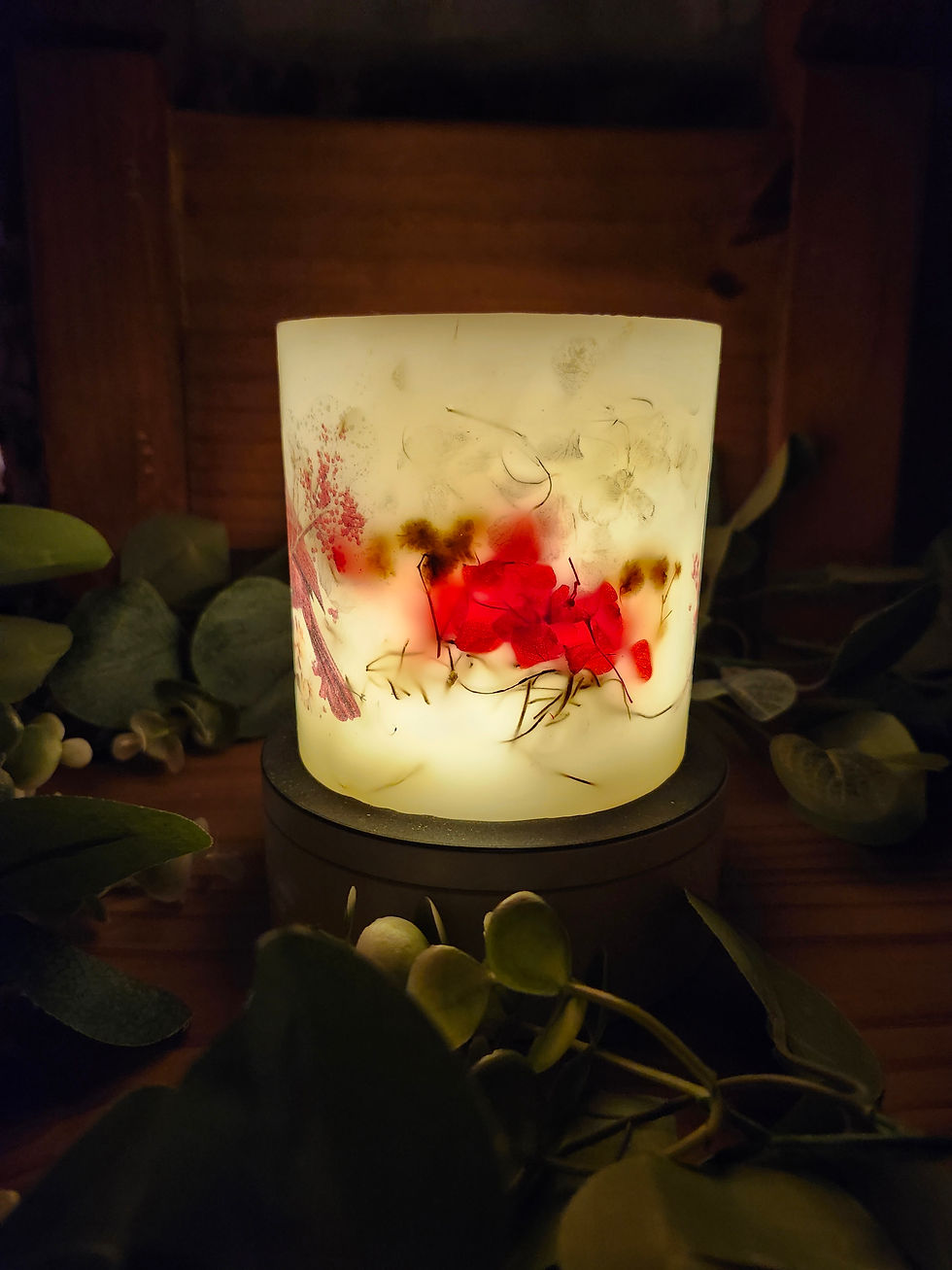Thumbnail: Everlasting Lighted Wax Decorative Candle Lantern Holder 'Red Cardinal'