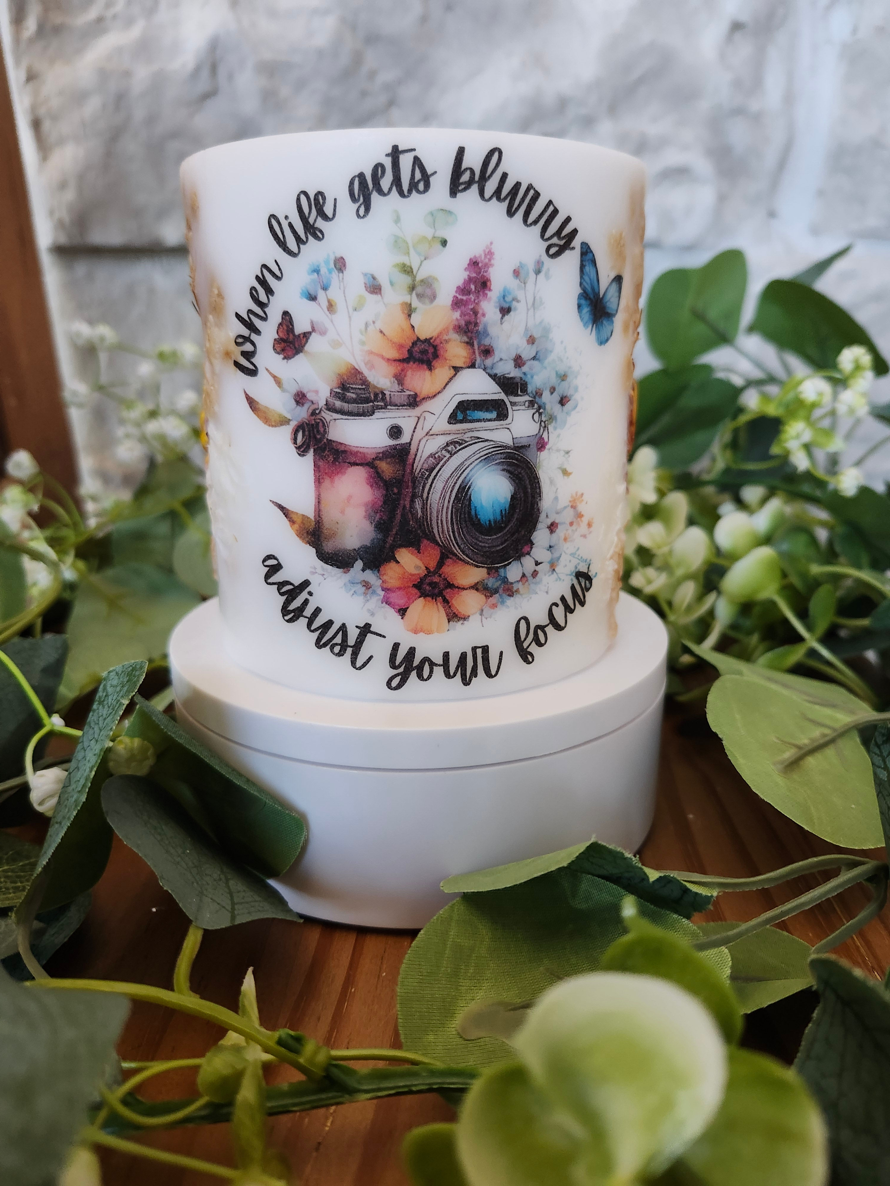 Everlasting Lighted Wax Decorative Candle Lantern Holder 'Click'