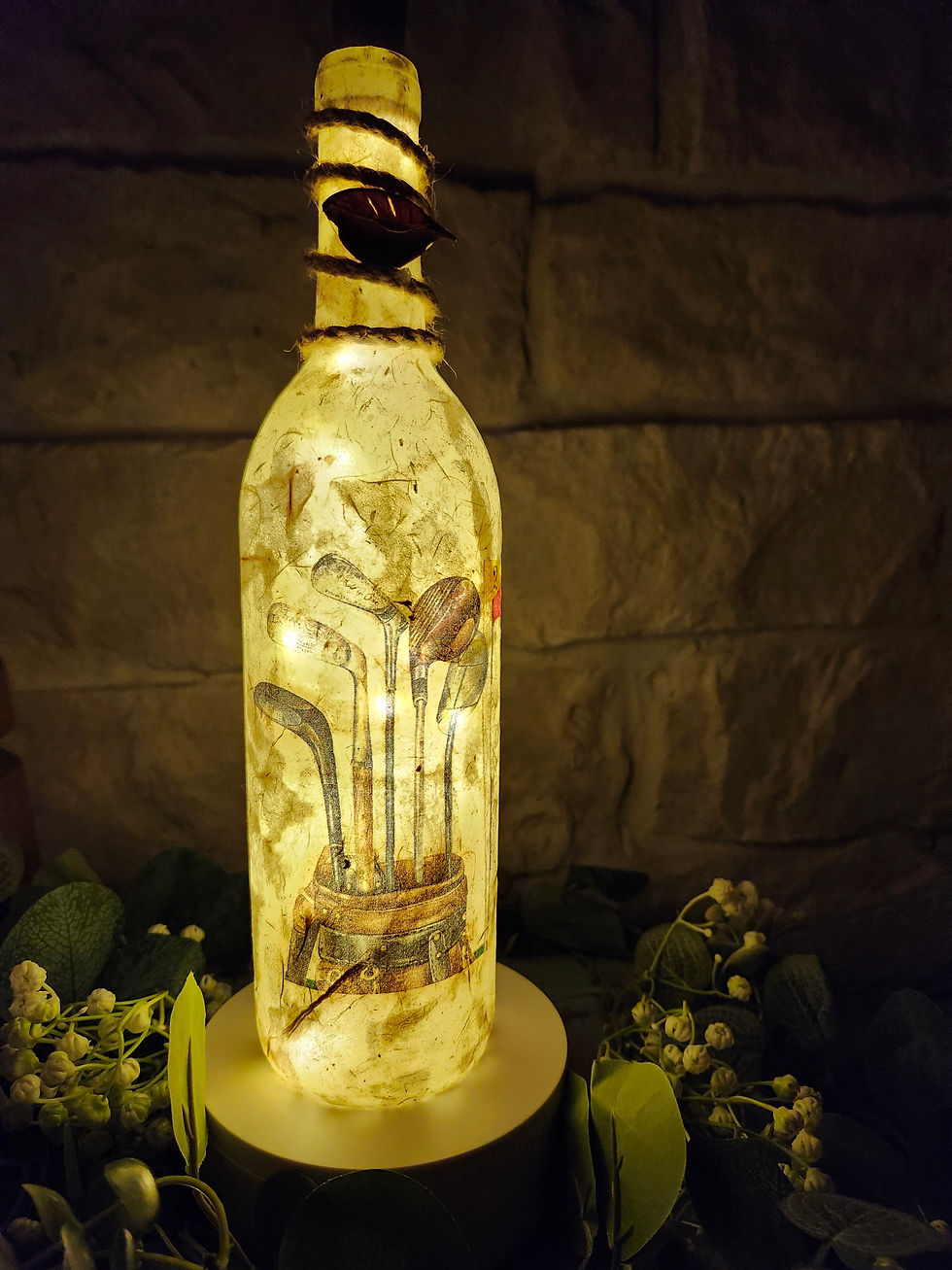 Thumbnail: Lighted Decorative Seasonal Spring/Summer Bottle 'Golf'