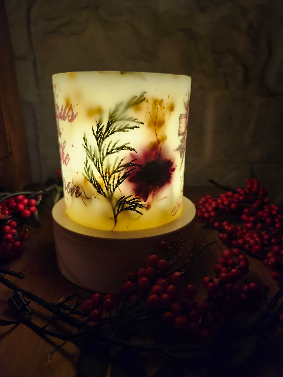 Thumbnail: Everlasting Lighted Wax Decorative Candle Lantern Holder ' Jesus Is The Reason#2