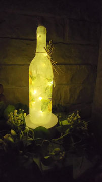 Thumbnail: Lighted Decorative Seasonal Spring/Summer Bottle 'Mellow Lemons'