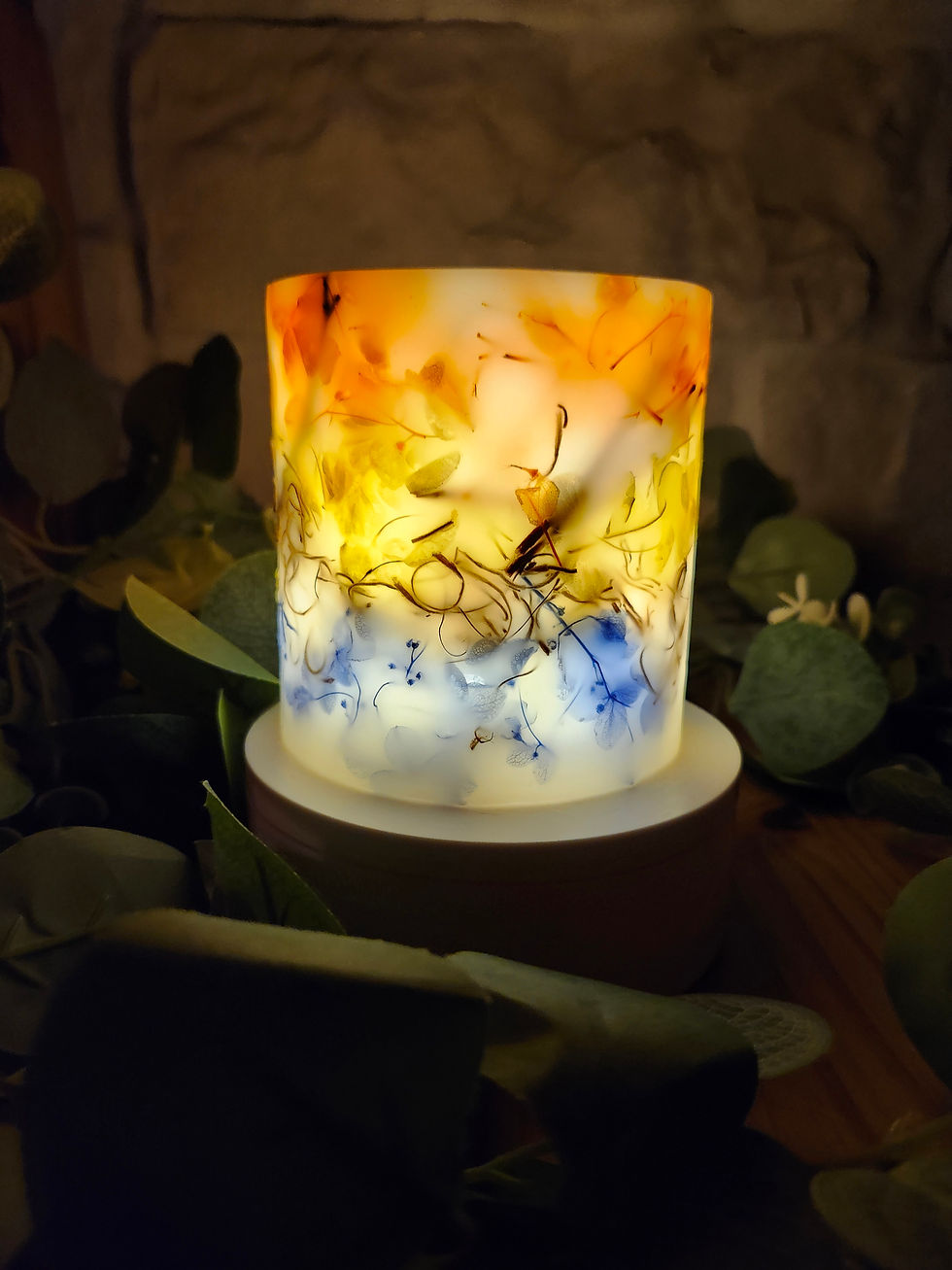 Thumbnail: Everlasting Lighted Wax Decorative Candle Lantern Holder 'Sunset on a Winter Day