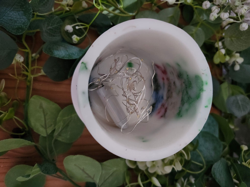 Thumbnail: Everlasting Lighted Wax Decorative Candle Lantern Holder 'Happy Garden'