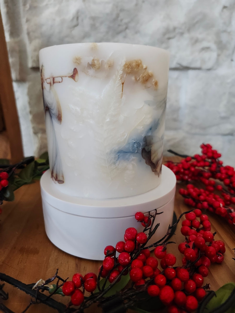 Thumbnail: Everlasting Lighted Wax Decorative Candle Lantern Holder 'Angel'