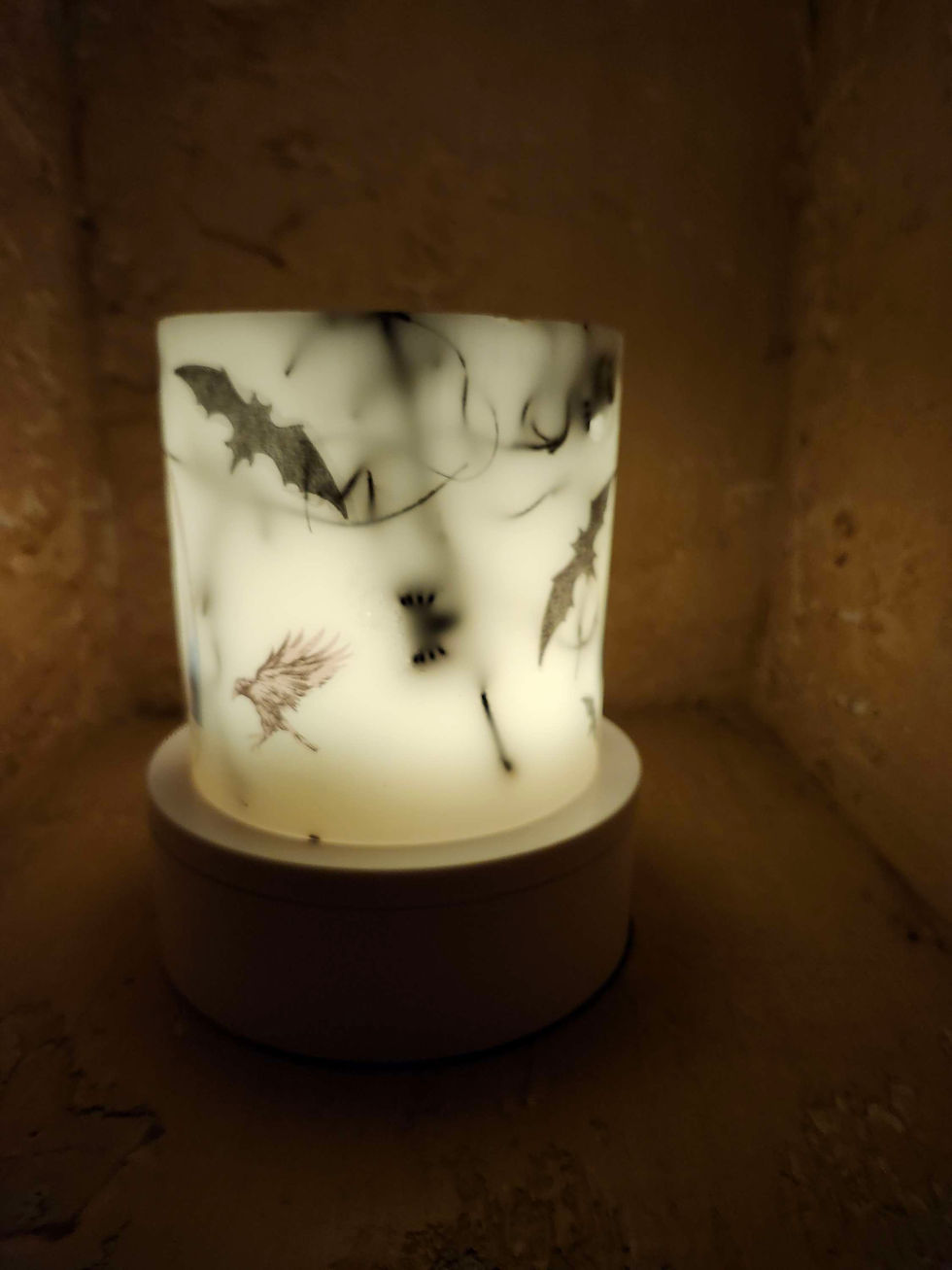 Thumbnail: Everlasting Lighted Wax Decorative Candle Lantern Holder 'Ghost'