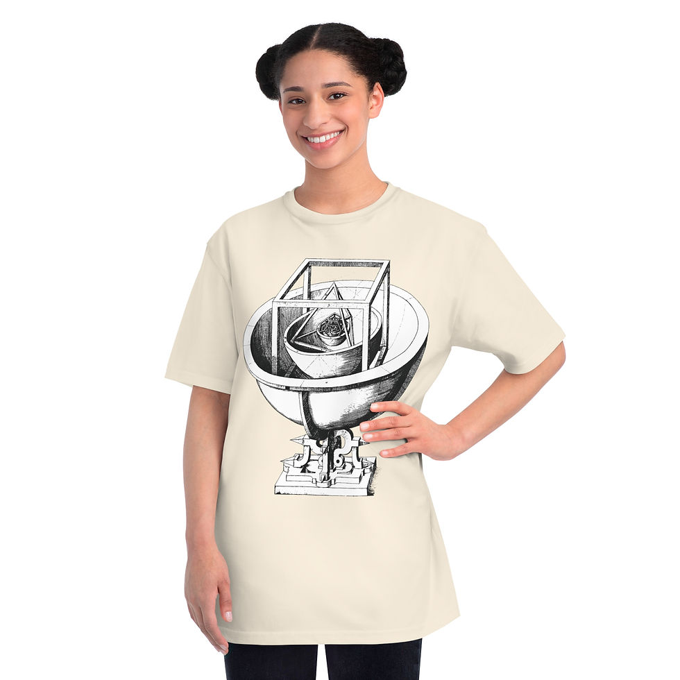 Thumbnail: Mysterium Cosmographicum by Johannes Kepler (1596) | Organic Unisex T-Shirt