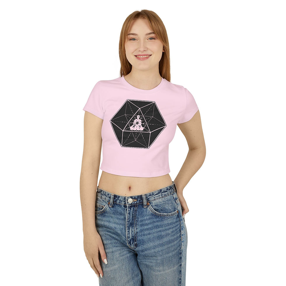 Thumbnail: Vector Equilibrium Meditation | Organic Women's Baby Tee | Geometric Art