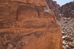 Petroglyphs at Wadi Rum