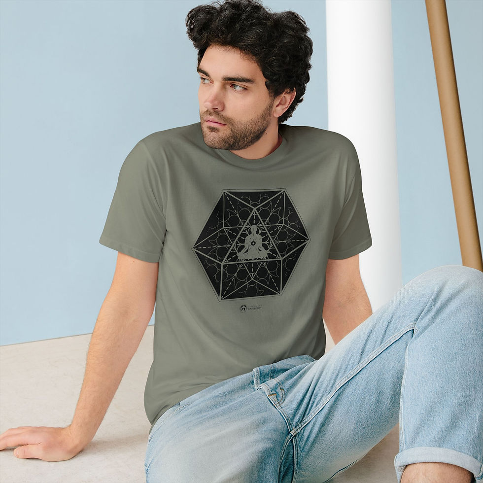 Thumbnail: VECTOR EQUILIBRIUM MEDITATION -  Organic T-Shirt