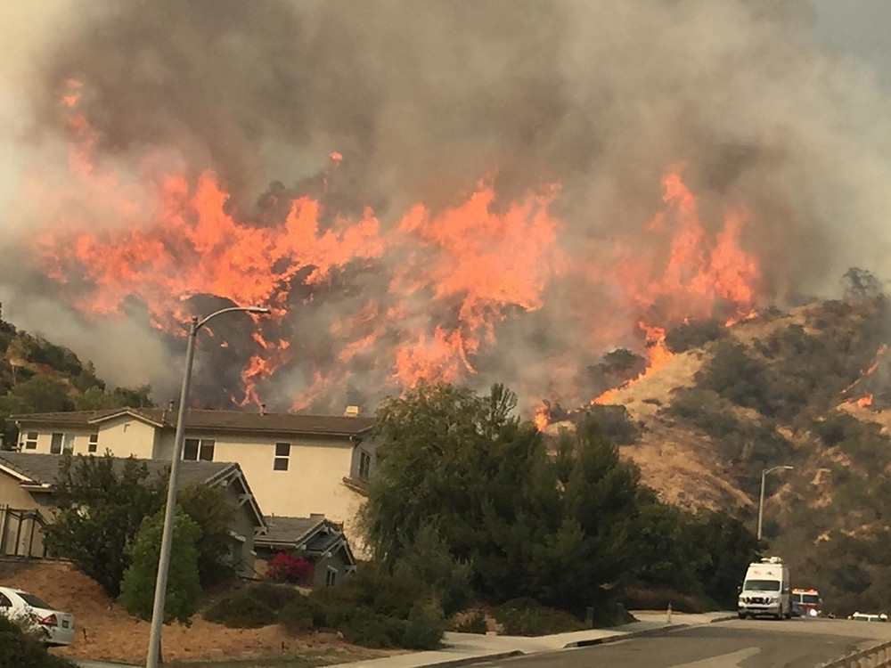 The La Tuna Fire in La Tuna Canyon, Los Angeles, 2017.
