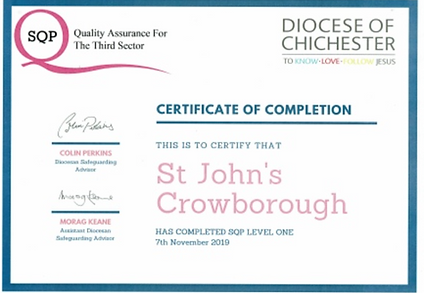 Certificate for info board
