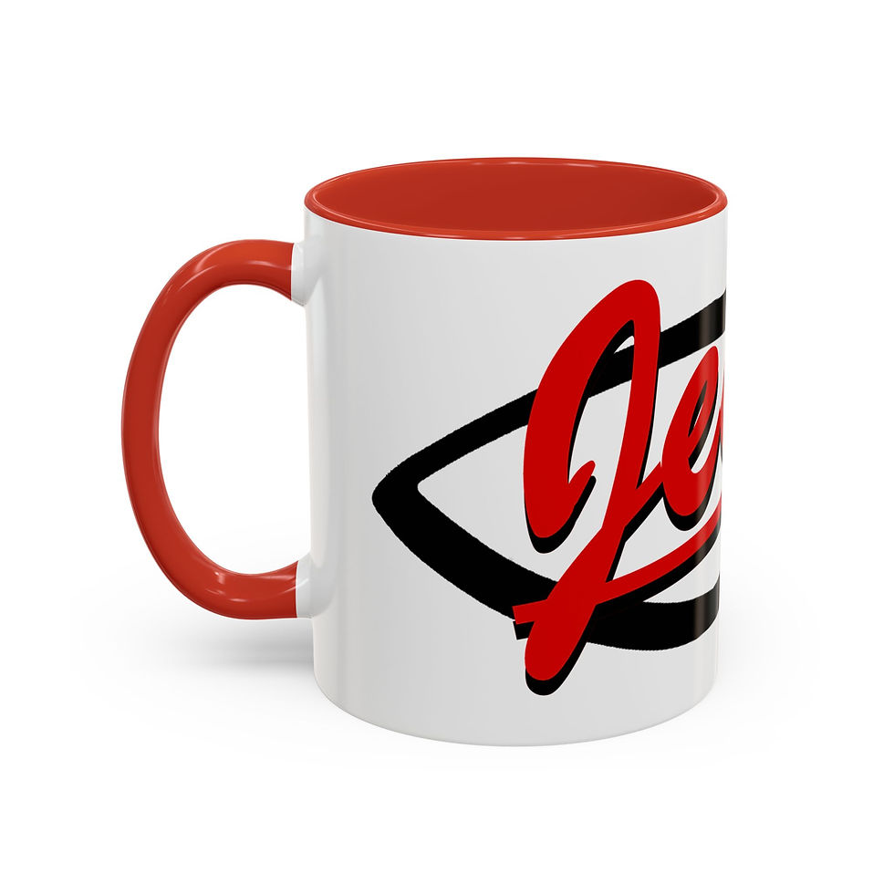 Thumbnail: Coffee Mug - Praise Jesus and Coffee Design - 11, 15oz