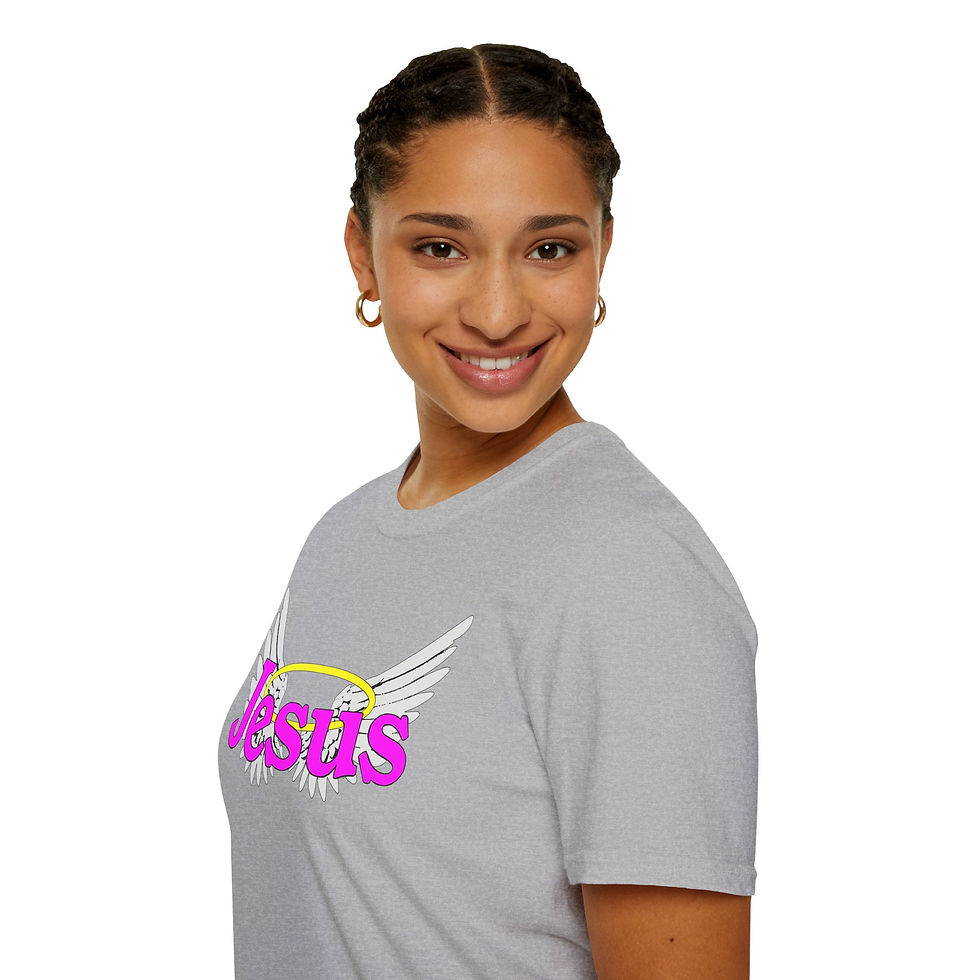 Thumbnail: Jesus Wings Unisex T-Shirt, Angel Wing Tee, Comfortable Casual Wear