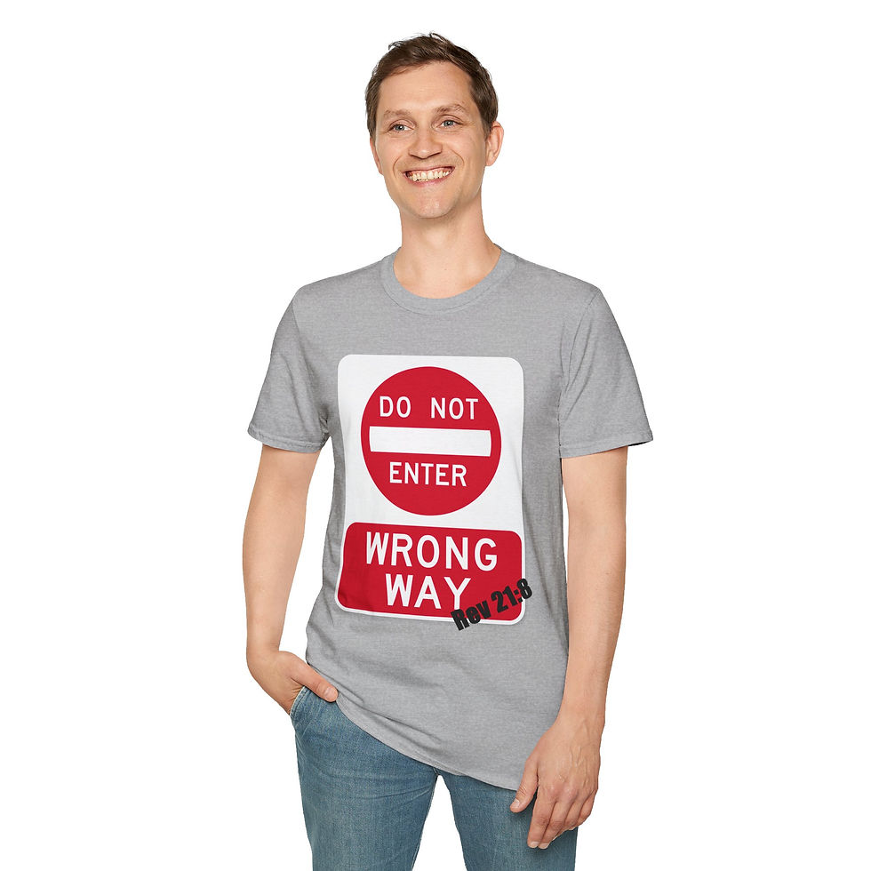 Thumbnail: Whimsical Wrong Way Tee, Unisex Softstyle T-Shirt, Funny Gift Shirt, Casual Wear